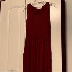 Burgundy/Maroon maxi dress